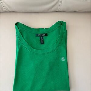 Ralph Lauren Green Long Sleeve T-Shirt, Size M
